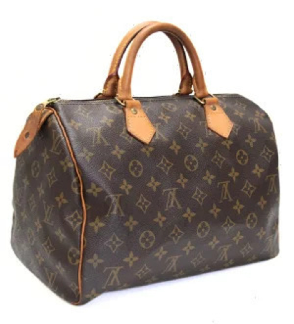 Louis Vuitton Speedy Monogram Boston Handbag Bag Brown